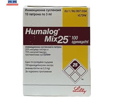 Humalog MIX 25 SUSP.INJ 300 IU X10